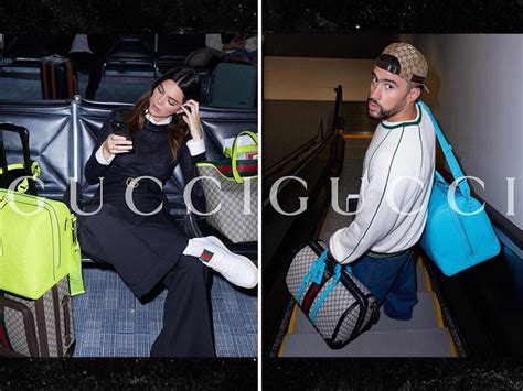 gucci campaign kendall|Kendall Jenner Has a Front Row Moment With Bad Bunny at Gucci .